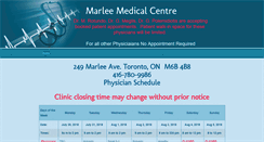 Desktop Screenshot of marleemedicalclinic.com