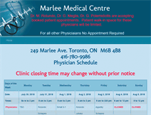 Tablet Screenshot of marleemedicalclinic.com
